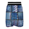 USA Denim Patchwork 4th of July Print Boxing Shorts-grizzshop