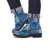 USA Denim Patchwork 4th of July Print Leather Boots-grizzshop