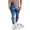 USA Denim Patchwork 4th of July Print Men's Leggings-grizzshop