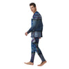 USA Denim Patchwork 4th of July Print Men's Pajamas-grizzshop