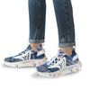 USA Denim Patchwork 4th of July Print White Gym Shoes-grizzshop