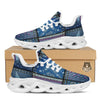 USA Denim Patchwork 4th of July Print White Running Shoes-grizzshop