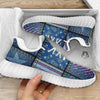 USA Denim Patchwork 4th of July Print White Walking Shoes-grizzshop