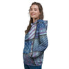 USA Denim Patchwork 4th of July Print Women's Hoodie-grizzshop