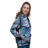 USA Denim Patchwork 4th of July Print Women's Hoodie-grizzshop