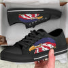 USA Eagle Patriotic Print Black Low Top Shoes-grizzshop