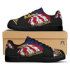 USA Eagle Patriotic Print Black Low Top Sneakers-grizzshop