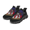 USA Eagle Patriotic Print Black Running Shoes-grizzshop