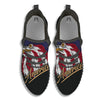 USA Eagle Patriotic Print Black Walking Shoes-grizzshop