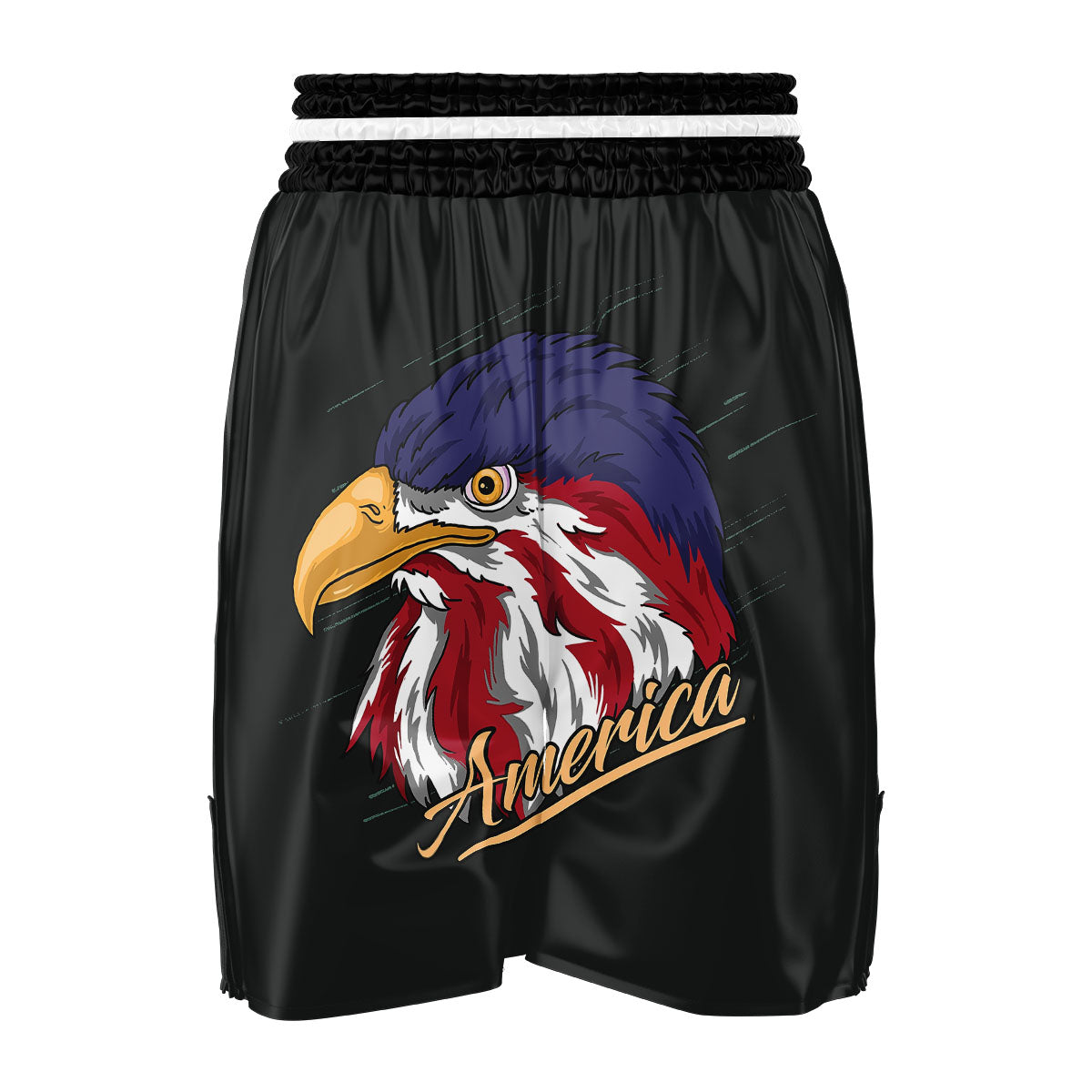 USA Eagle Patriotic Print Boxing Shorts-grizzshop