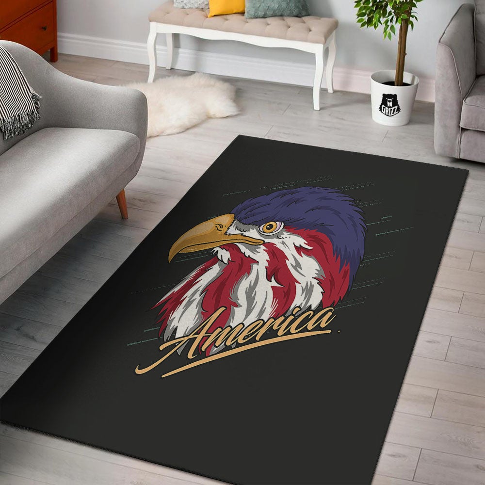 USA Eagle Patriotic Print Floor Mat-grizzshop