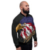 USA Eagle Patriotic Print Men's Bomber Jacket-grizzshop