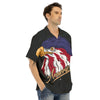 USA Eagle Patriotic Print Men's Hawaiian Shirt-grizzshop