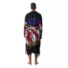 USA Eagle Patriotic Print Men's Robe-grizzshop