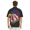 USA Eagle Patriotic Print Men's Short Sleeve Shirts-grizzshop