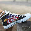 USA Eagle Patriotic Print White High Top Shoes-grizzshop