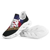 USA Eagle Patriotic Print White Running Shoes-grizzshop