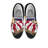 USA Eagle Patriotic Print White Slip On Shoes-grizzshop