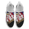 USA Eagle Patriotic Print White Walking Shoes-grizzshop