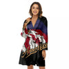 USA Eagle Patriotic Print Women's Robe-grizzshop