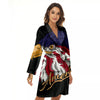 USA Eagle Patriotic Print Women's Robe-grizzshop