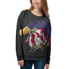 USA Eagle Patriotic Print Women's Sweatshirt-grizzshop