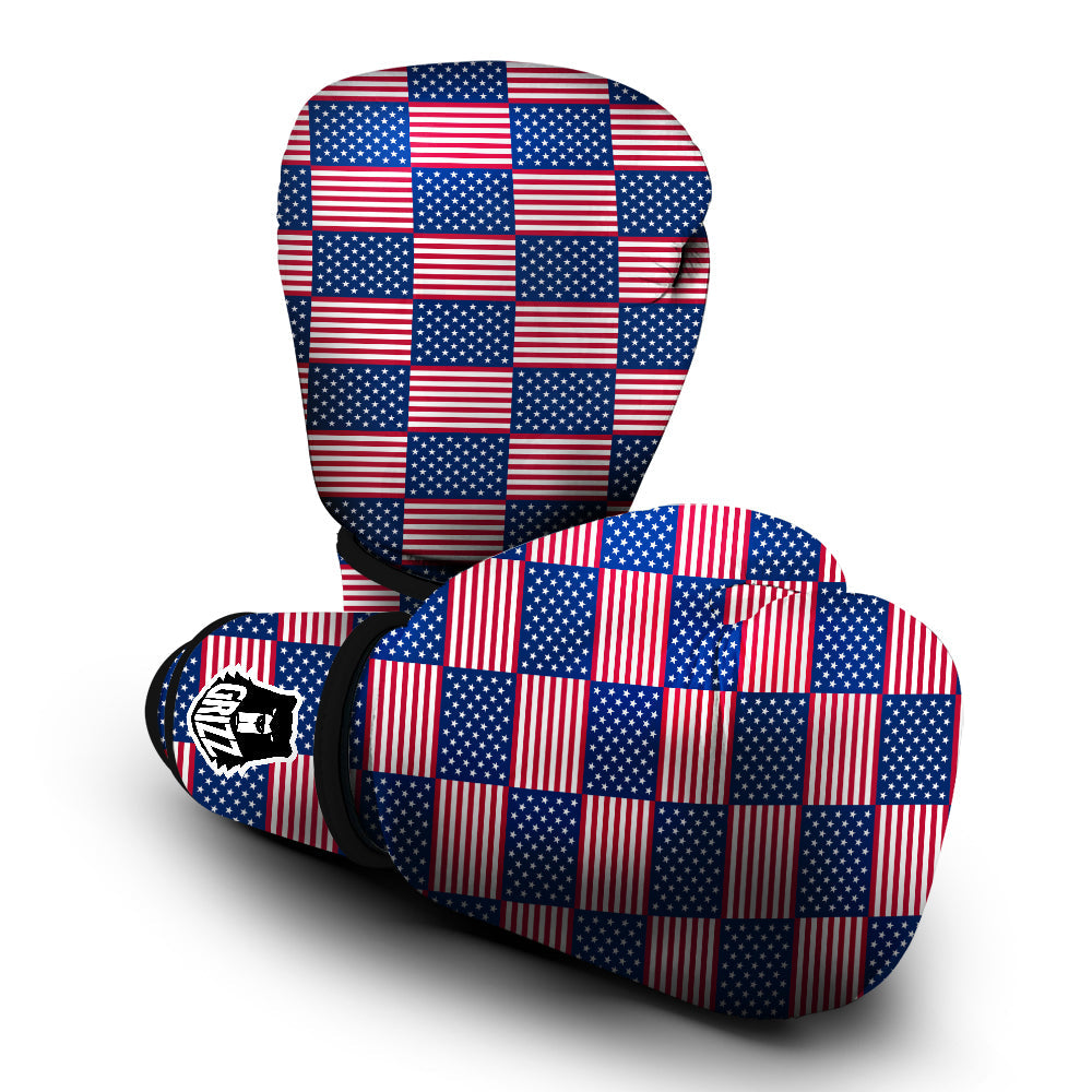 USA Flag 4th of July Print Pattern Boxing Gloves-grizzshop