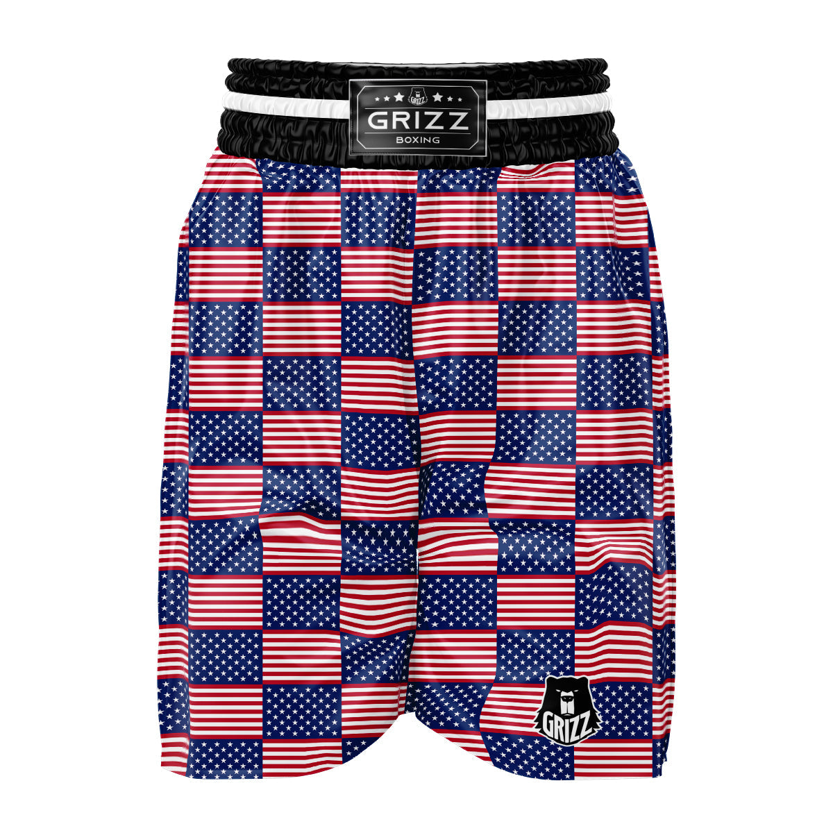 USA Flag 4th of July Print Pattern Boxing Shorts-grizzshop