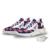 USA Flag 4th of July Print Pattern White Gym Shoes-grizzshop