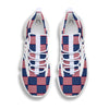 USA Flag 4th of July Print Pattern White Gym Shoes-grizzshop