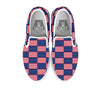 USA Flag 4th of July Print Pattern White Slip On Shoes-grizzshop