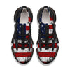 USA Flag Grunge Print Black Gym Shoes-grizzshop