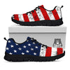 USA Flag Grunge Print Black Sneaker-grizzshop