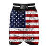 USA Flag Grunge Print Boxing Shorts-grizzshop