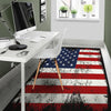 USA Flag Grunge Print Floor Mat-grizzshop