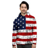 USA Flag Grunge Print Men's Hoodie-grizzshop