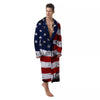 USA Flag Grunge Print Men's Robe-grizzshop