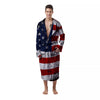 USA Flag Grunge Print Men's Robe-grizzshop