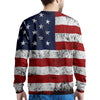 USA Flag Grunge Print Men's Sweatshirt-grizzshop