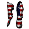 USA Flag Grunge Print Muay Thai Shin Guards-grizzshop