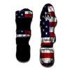 USA Flag Grunge Print Muay Thai Shin Guards-grizzshop