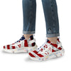 USA Flag Grunge Print White Gym Shoes-grizzshop