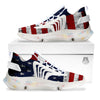 USA Flag Grunge Print White Gym Shoes-grizzshop