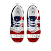 USA Flag Grunge Print White Sneaker-grizzshop