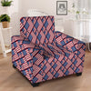 USA Flag Independence Day Print Pattern Armchair Slipcover-grizzshop