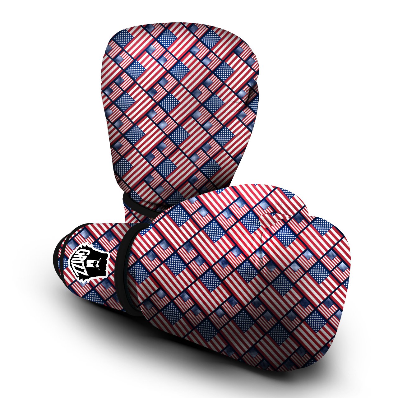 USA Flag Independence Day Print Pattern Boxing Gloves-grizzshop