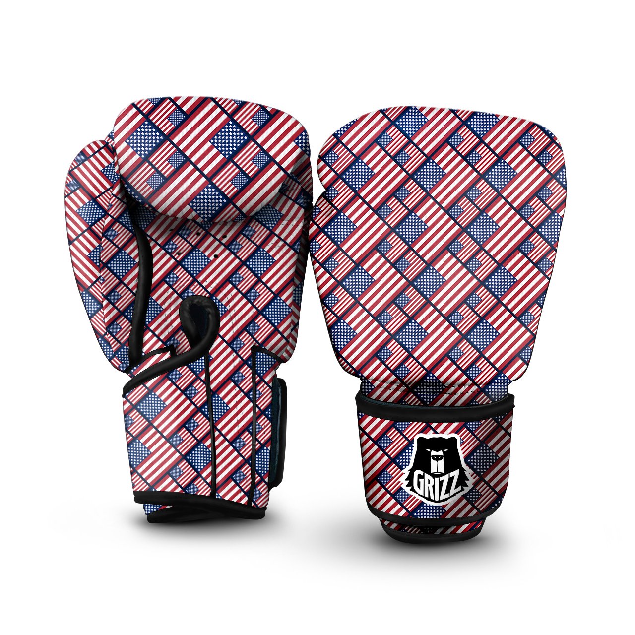 USA Flag Independence Day Print Pattern Boxing Gloves-grizzshop