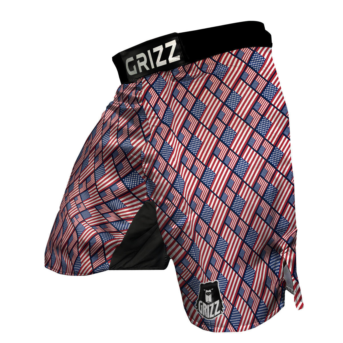 USA Flag Independence Day Print Pattern MMA Shorts-grizzshop