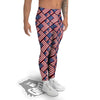 USA Flag Independence Day Print Pattern Men's Leggings-grizzshop