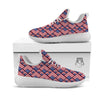 USA Flag Independence Day Print Pattern White Athletic Shoes-grizzshop